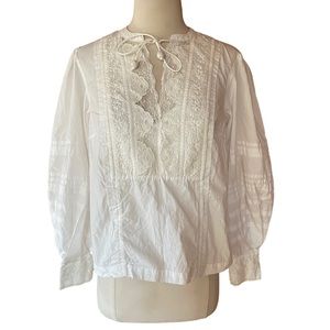 Anthropologie Boho Cotton Peasant Blouse